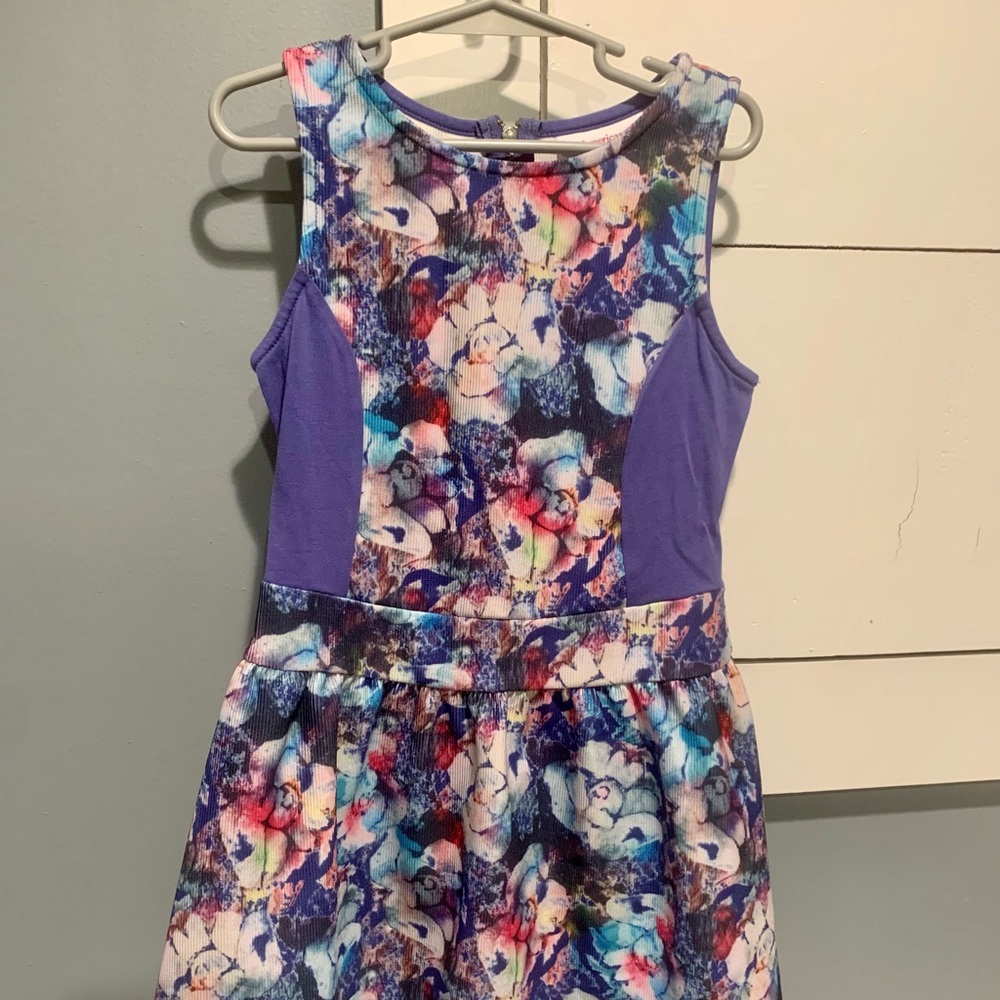 American Girl purple floral dress, girls size 7